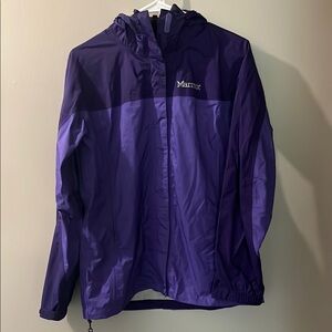 Marmot Purple Raincoat Waterproof Hooded Design
